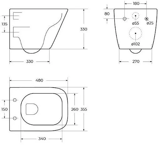 Унитаз подвесной безободковый BelBagno Due белый BB3103CHR/SC