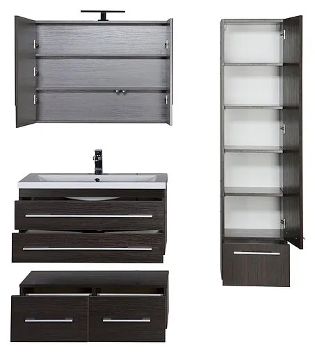 Шкаф-зеркало Aquanet Нота 90 L венге 00159110 Шкаф-зеркало Aquanet Нота 90 L венге 00159110