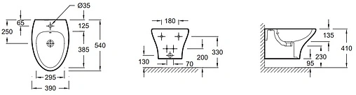 Биде подвесное Jacob Delafon Nouvelle Vague белый EMD0002-00