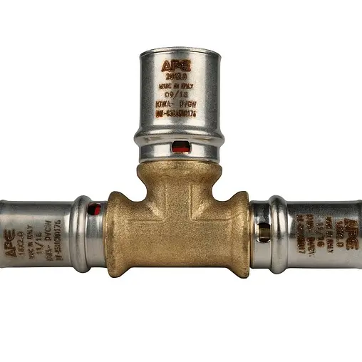 Тройник пресс редукционный 16мм x 20мм x 16мм Stout SFP-0005-162016