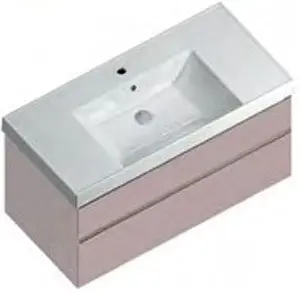 Тумба-умывальник подвесная Kerama Marazzi Cubo 100 мальва CUB.100.2\MAL+CU.wb.100 Тумба-умывальник подвесная Kerama Marazzi Cubo 100 мальва CUB.100.2\MAL+CU.wb.100, 1