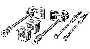 Комплект креплений для инсталляции универсальный Viega Prevista Dry 8570.36 776619, 2