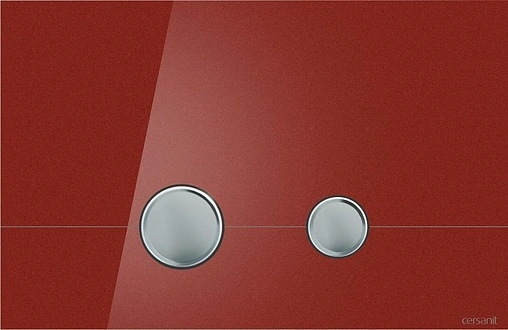 Клавиша смыва для унитаза Cersanit Stero P-BU-STE/Rdg/Gl стекло/красный