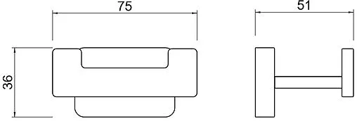 Крючок двойной Aquatek Либра хром AQ4302CR