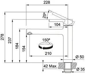 Смеситель для кухни Franke Centro оникс/нержавеющая сталь 115.0621.596 Смеситель для кухни Franke Centro оникс/нержавеющая сталь 115.0621.596, 2
