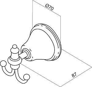 Крючок двойной Am.Pm 5 O Clock золото A2535601 Крючок двойной Am.Pm 5 O Clock золото A2535601, 2