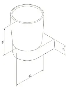 Стакан Am.Pm Sensation хром A3034300 Стакан Am.Pm Sensation хром A3034300, 2