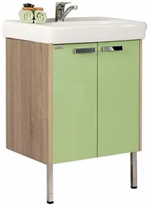 Тумба-умывальник напольная Aquaton Йорк 60 салатовый/дуб сонома 1A1702K1YOAJ0 Тумба-умывальник напольная Aquaton Йорк 60 салатовый/дуб сонома 1A1702K1YOAJ0, 1