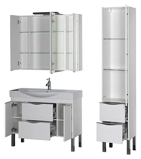 Шкаф-зеркало Aquanet Франка 105 белый 00183047