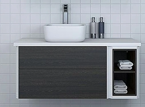 Столешница Aquaton Брук 80 (60+20) белый глянцевый 1A204205BC010