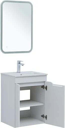 Тумба-умывальник Aquanet Практика 50 белый матовый 00330451+44050