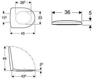 Крышка-сиденье для унитаза с микролифтом Geberit Selnova белый 500.337.01.1, 2