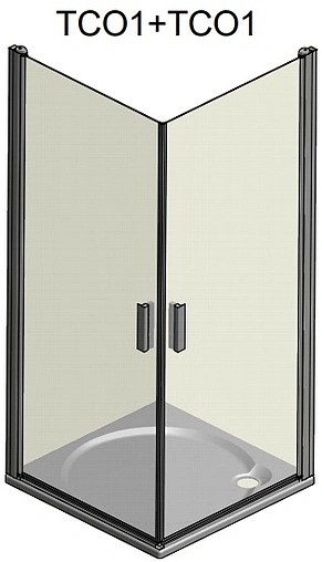 Душевая дверь 1000мм прозрачное/матовое стекло Roltechnik Tower Line TCO1/1000 727-1000000-00-20