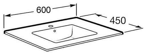 Раковина Roca Victoria Unik 60 белый 32782100Y
