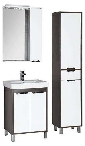 Шкаф-зеркало Aquanet Гретта 60 R белый/венге 00173994