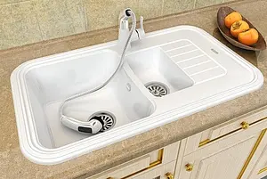 Мойка кухонная Ewigstein Antik A-60KF серый металлик Мойка кухонная Ewigstein Antik A-60KF серый металлик, 4