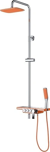 Душевая система со смесителем для ванны D&K Berlin.Kunste оранжевый/хром DA1443713B13
