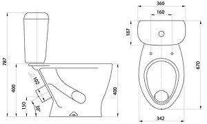 Унитаз-компакт Santeri Воротынский бежевый 1.P401.7.S07.00B.F Унитаз-компакт Santeri Воротынский бежевый 1.P401.7.S07.00B.F, 2