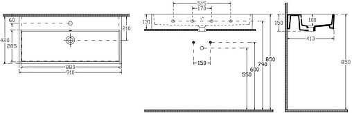 Раковина ISVEA Purita 90 белый 10PL50090SV