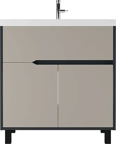Тумба-умывальник напольный Домино Karat 80 серый тауп DK3213T+4627173210188