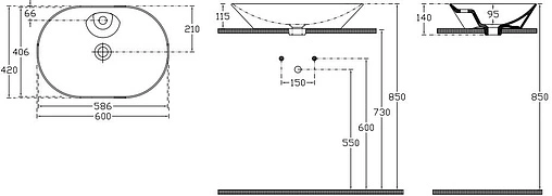 Раковина ISVEA SistemaY Soft 60 белый 10SY51060SV