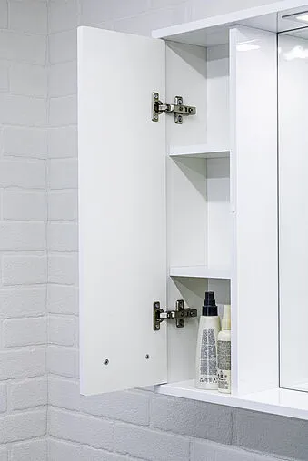 Шкаф-зеркало Домино Cube 90 белый DC5012HZ