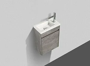 Тумба-умывальник подвесная BelBagno PIETRA MINI 40 R Stucco Cemento PIETRA MINI-400-1A-SO-SCM-R+BB-460-PM-LVB Тумба-умывальник подвесная BelBagno PIETRA MINI 40 R Stucco Cemento PIETRA MINI-400-1A-SO-SCM-R+BB-460-PM-LVB, 4