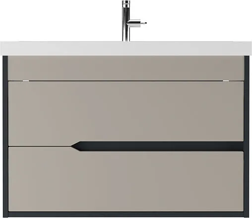 Тумба под умывальник подвесная Домино Karat 80 серый тауп DK3216T