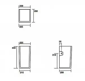 Полупьедестал Kerasan Cento белый 357501 Полупьедестал Kerasan Cento белый 357501, 2