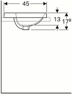 Раковина Geberit VariForm 55 белый 500.720.01.2 Раковина Geberit VariForm 55 белый 500.720.01.2, 4