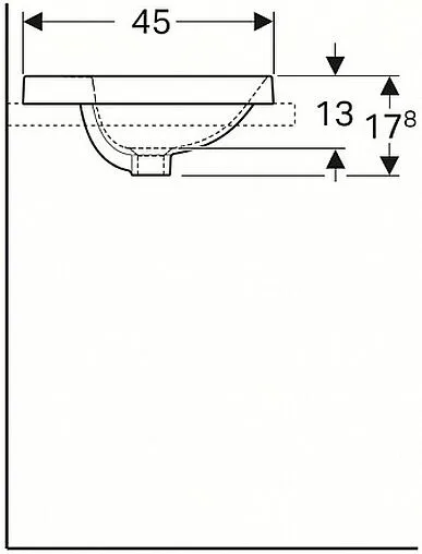 Раковина Geberit VariForm 55 белый 500.720.01.2 Раковина Geberit VariForm 55 белый 500.720.01.2