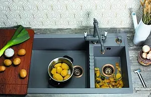 Мойка кухонная Omoikiri Tedori 86-2-LB-PL платина 4993939, 3