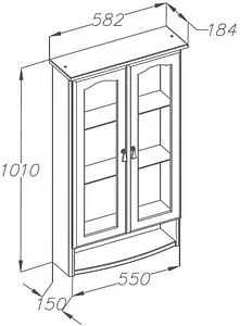 Шкаф двухстворчатый Opadiris Риспекто 60 слоновая кость 00-00006077, 2