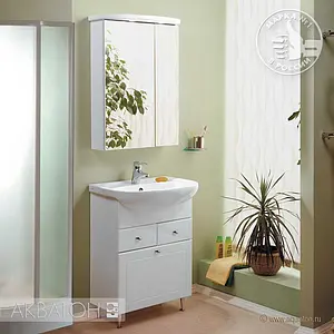 Тумба-умывальник напольная Aquaton Норма 65 белый 1A0549K1NO010, 5