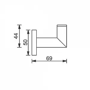 Крючок Aquanet хром 3682, 2
