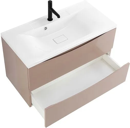 Тумба под умывальник подвесной BelBagno MARINO 90 Capucino Lucido MARINO-900-2C-SO-CL-P