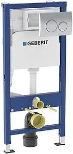 Инсталляция для подвесного унитаза Set 3 в 1 Geberit Duofix 458.118.21.2 с кнопкой Delta 20 хром глянцевый Инсталляция для подвесного унитаза Set 3 в 1 Geberit Duofix 458.118.21.2 с кнопкой Delta 20 хром глянцевый, 1