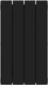 Радиатор биметаллический 4 секции нижнее правое подключение Rifar Supremo Ventil 500 черный RSVRP50004 ant, 4