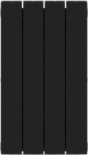 Радиатор биметаллический 4 секции нижнее правое подключение Rifar Supremo Ventil 500 черный RSVRP50004 ant