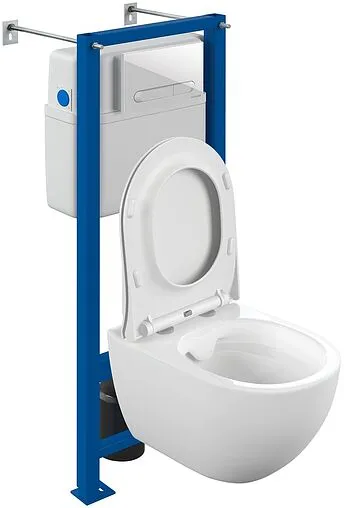 Комплект 6 в 1 Cersanit Brasko Smart Co Dpl Eo Slim/Vector/Estetica 68304 с кнопкой белый глянцевый