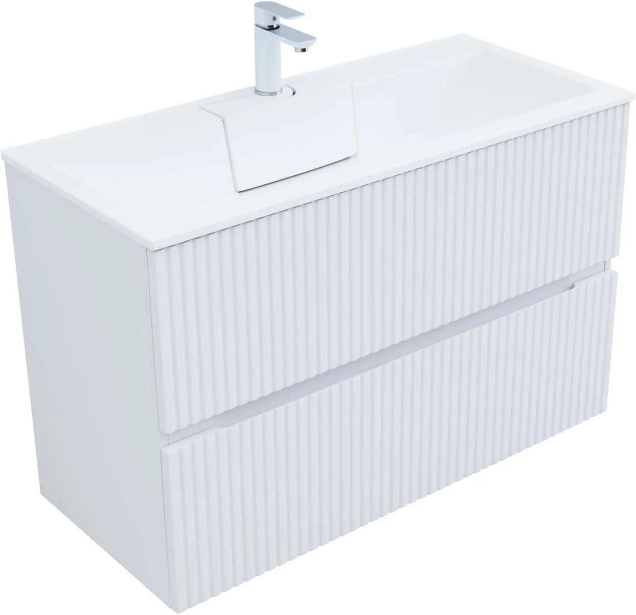 Тумба-умывальник Aquanet Джейн 100 белый матовый 00313288+