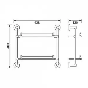 Полка Aquanet брашированная бронза 3852 Полка Aquanet брашированная бронза 3852, 2