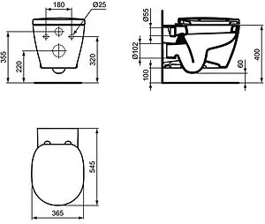 Унитаз подвесной Ideal Standard Connect белый W941103 Унитаз подвесной Ideal Standard Connect белый W941103, 2