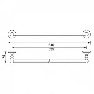 Полотенцедержатель Aquanet золото 4624, 2