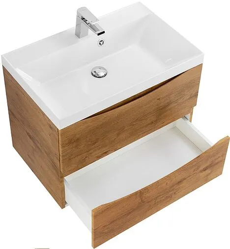 Тумба-умывальник подвесная BelBagno MARINO 75 Rovere Nature MARINO-750-2C-SO-RN-P+BB750/450-LV-MR-PR