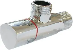 Кран шаровый угловой ½"н x ½"н хром Schlosser 606000018 Кран шаровый угловой ½"н x ½"н хром Schlosser 606000018, 1