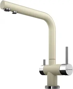 Смеситель для кухни с подключением к фильтру Omoikiri Nagano-BE ваниль/хром 4994044, 1