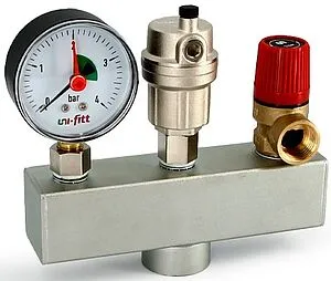 Группа безопасности котла до 50 кВт 1&quot; 3 бар Uni-Fitt 250S4530, 1