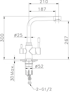 Смеситель для кухни с подключением к фильтру Lemark Expert нержавеющая сталь LM5061S Смеситель для кухни с подключением к фильтру Lemark Expert нержавеющая сталь LM5061S, 2