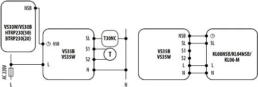 Проводной комнатный терморегулятор НО/НЗ 230В Salus EXPERT NSB белый VS35W